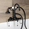 Aqua Vintage Wall Mount Clawfoot Tub Faucet, Matte Black AE7T0WLL